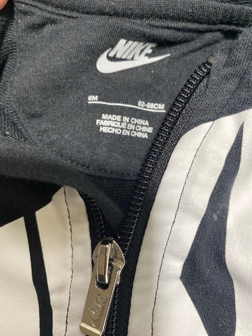 Nike Black and Gray Baby Zip Romper Onesie Bib 4-Piece Bundle 6Months - Picture 2 of 8